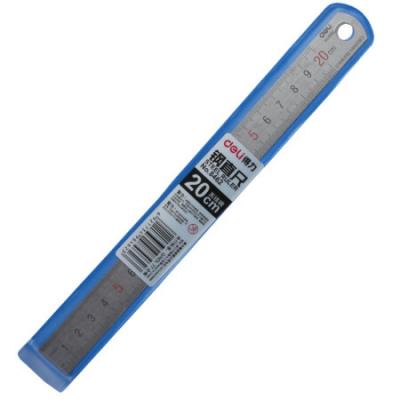 得力（deli） 不锈钢尺 测量绘图刻度尺子 办公用品 带公式换算表 8462 不锈钢20cm