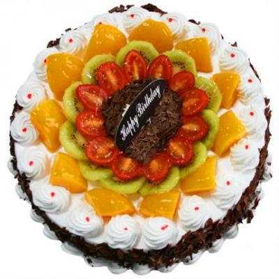 鲜奶蛋糕+水果装饰 网上订蛋糕 提货券