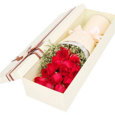 11朵红玫瑰花束礼盒 同城鲜花配送