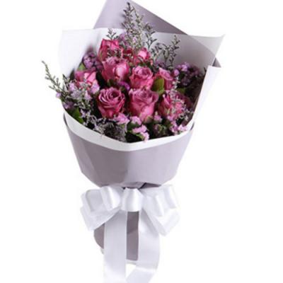 9朵紫玫瑰花束 同城鲜花配送