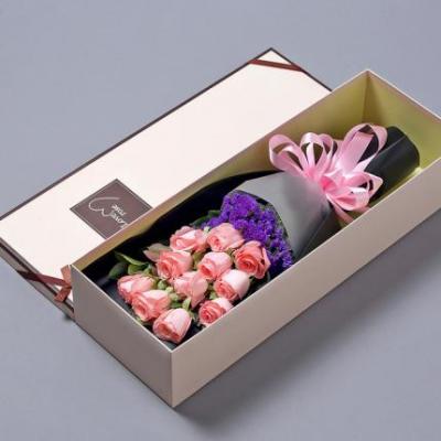 11朵戴安娜玫瑰花束礼盒 同城鲜花配送