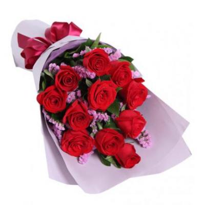 11朵红玫瑰花束 同城鲜花配送