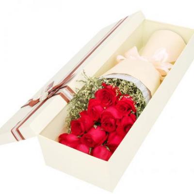 11朵红玫瑰花束礼盒 同城鲜花配送