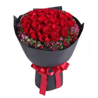 33朵红玫瑰花束 同城鲜花配送