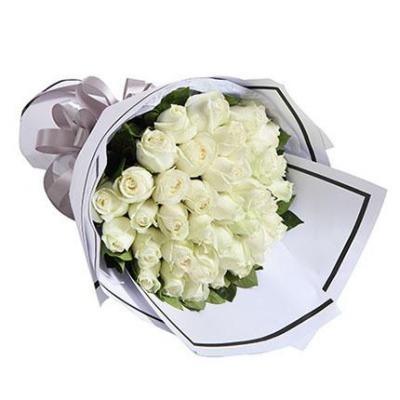 33朵白玫瑰花束 同城鲜花配送