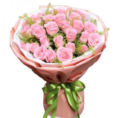 33朵粉玫瑰花束 同城鲜花配送