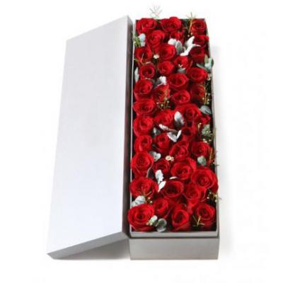 50朵红玫瑰礼盒 同城鲜花配送