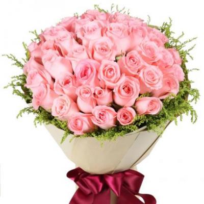 33朵粉玫瑰花束 同城鲜花配送