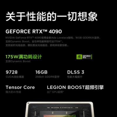 联想拯救者Y9000P 16英寸电竞游戏笔记本电脑(i9-13900HX/32G/1T/RTX4090/2.5k 240Hz高色域)碳晶灰