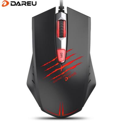 达尔优(dareu)LM109有线光电鼠标 台式机/笔记本电脑/家用/办公/电竞游戏鼠标/黑色