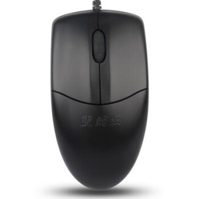 双飞燕OP-520NP有线鼠标 台式机/笔记本/家用/办公鼠标/PS2接口/有声版/黑色