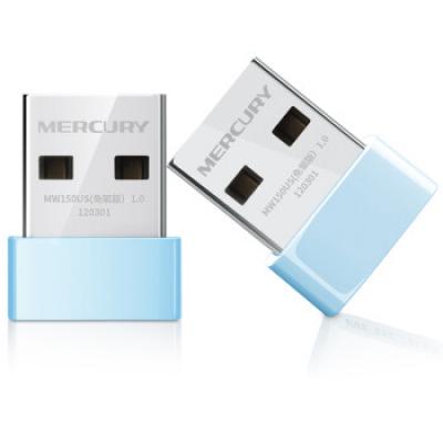 水星(MERCURY)USB无线网卡MW150US(免驱版) 随身wifi接收发射器/台式机笔记本电脑通用/智能自动安装
