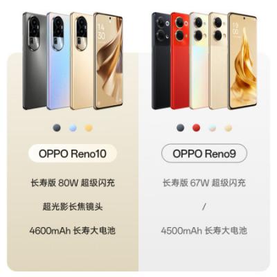 OPPO Reno10 5G智能手机 6400万水光人像/超光影长焦镜头/80W超级闪充/120Hz OLED/超清曲面屏