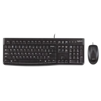 罗技MK120键鼠套装 有线键盘鼠标套装/家用办公电脑笔记本键鼠套装/USB即插即用/全尺寸/黑色