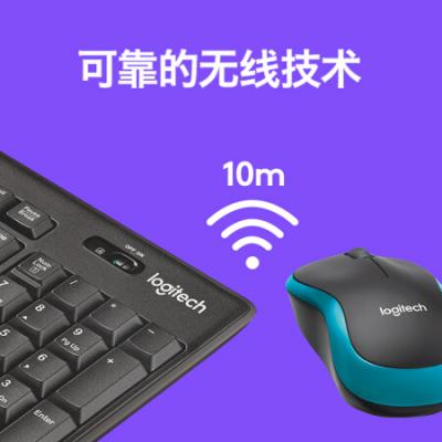 罗技MK275键鼠套装 无线键盘鼠标套装/家用办公台式机笔记本电脑通用 /无线2.4G接收器/全尺寸/黑色