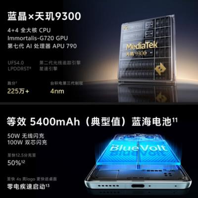 vivo X100 Pro 5G拍照手机 蓝晶×天玑9300/蔡司APO超级长焦/5400mAh蓝海电池/自研芯片V3 