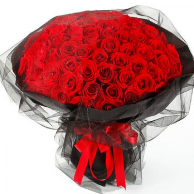 520情人节鲜花:许你一世温柔 99朵红玫瑰花束
