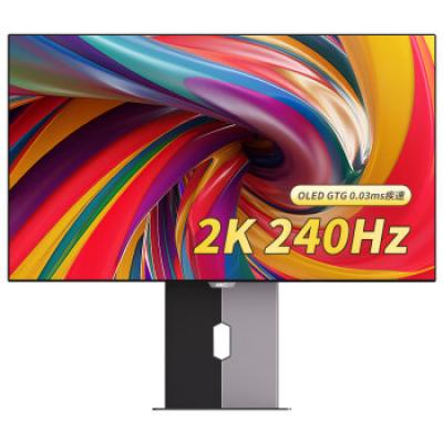 HKC 26.5英寸显示器 OG27QK OLED 2K 240Hz 0.03ms响应 原生10bit Type-C90W 电竞游戏屏幕旋转升降显示器