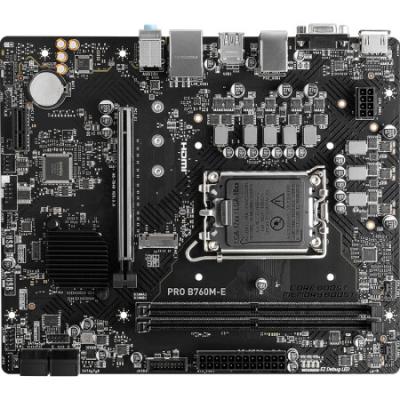 微星（MSI）PRO B760M-E DDR5 游戏电脑主板 支持CPU13400F/14400F/13490F (Intel B760/LGA1700)